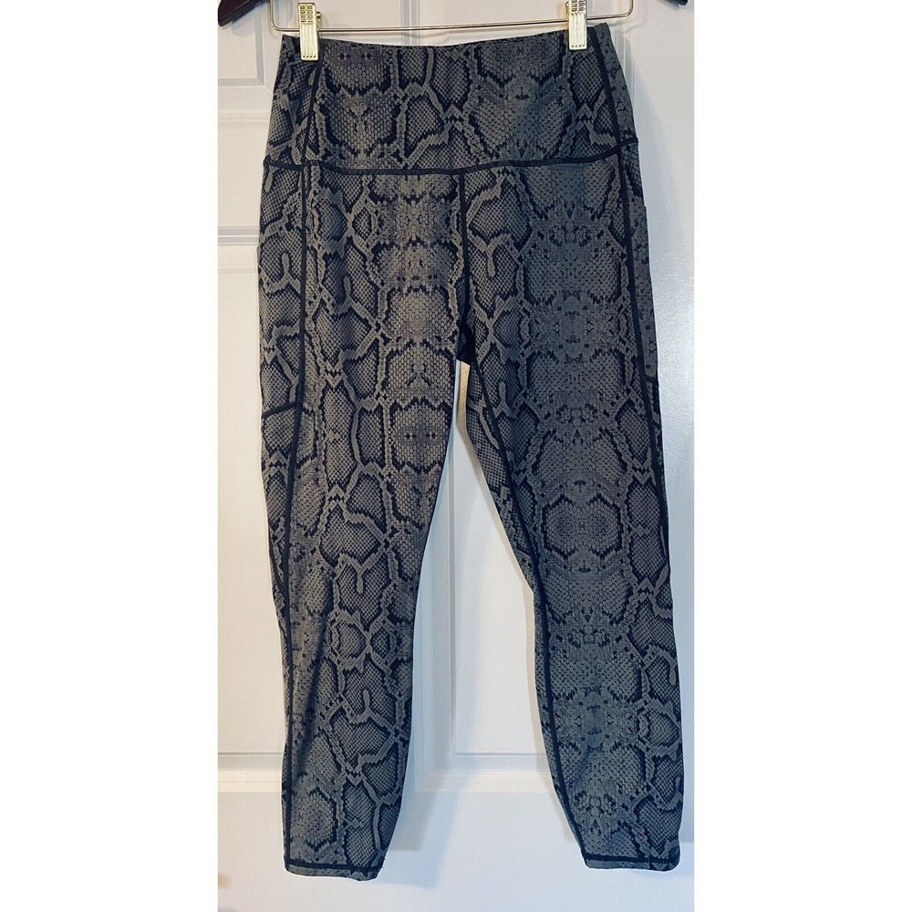 Varley Leggings Let’s Move Pocket High Large Kensington Snake Print Gray